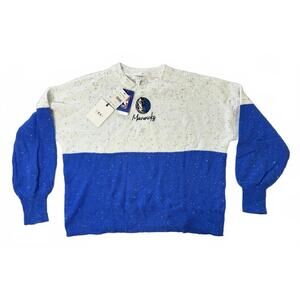 NBA Dallas Mavericks Two Tone Sweater Womens XL NWT Basketball Erin Andrews